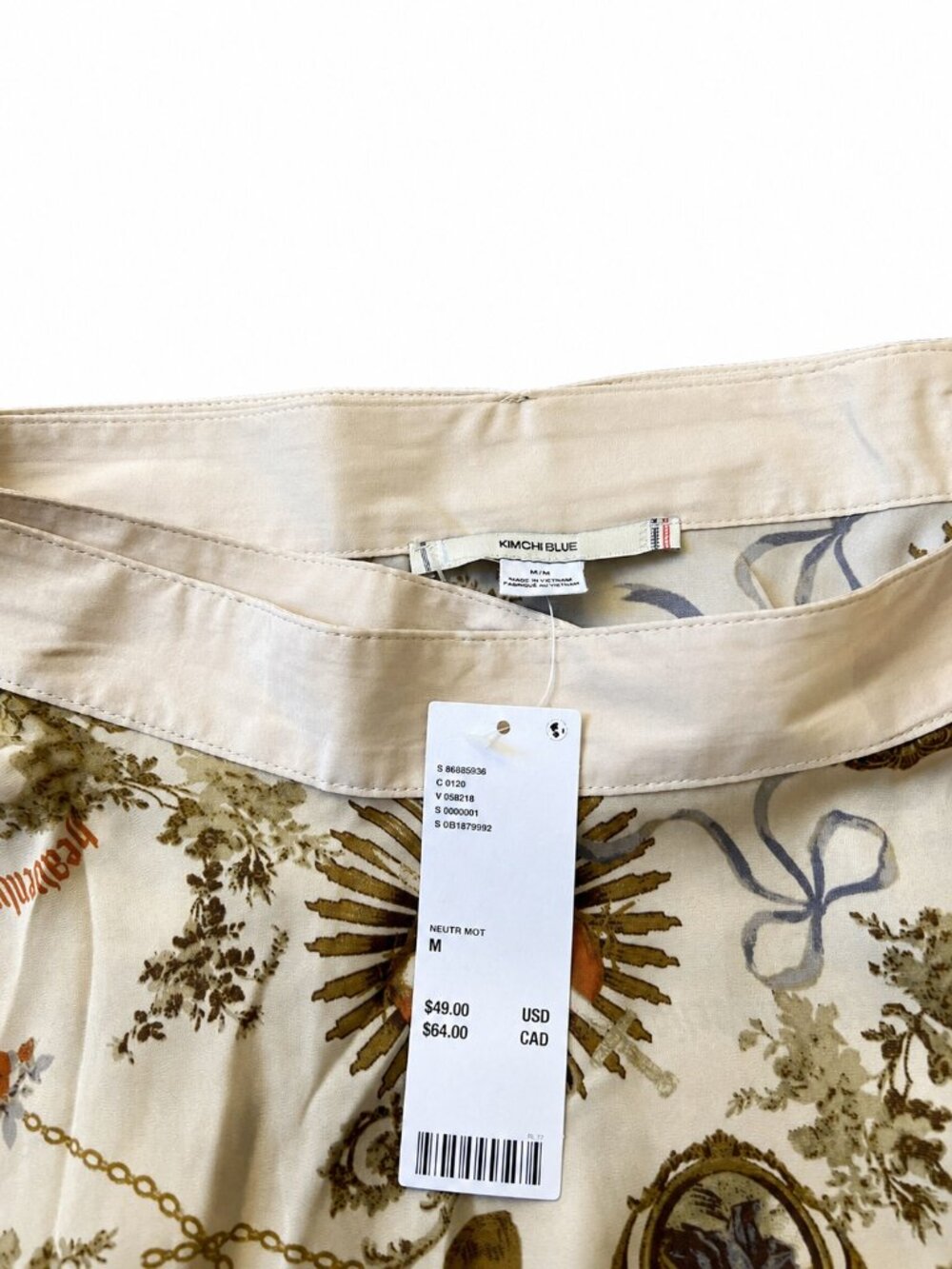 Urban Outfitters Kimchi Blue Printed Wrap Mini Skirt Ruffle Tie Waist NWT - Picture 5 of 7